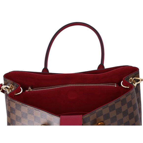 Louis Vuitton Riverside Damier Ebene Tote Bag N40052 Brown Pink - Picture 9 of 9